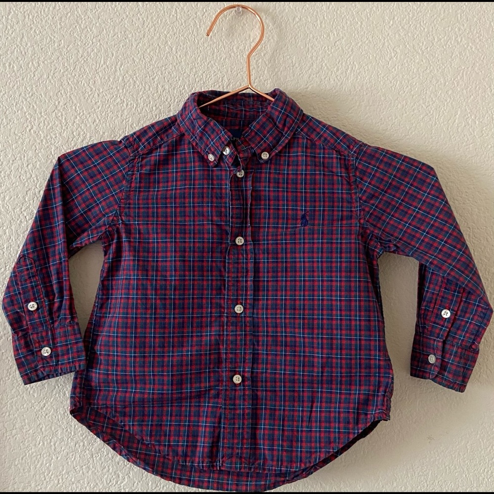 Ralph Lauren Plaid Button Up Shirt Size 2/2T